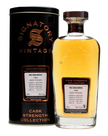 Inchmurrin 1993 19 år gammal Casks #2844+5 Signatory Cask Strength Collection