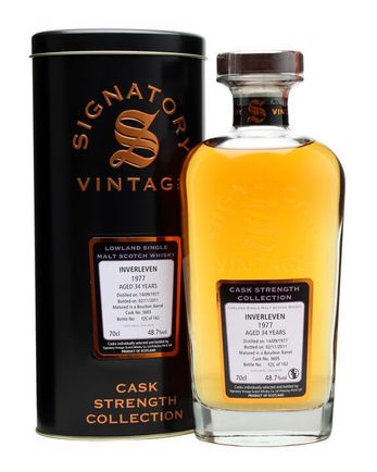 Inverleven 1977 34 år gammal Cask #3605 Signatory Cask Strength Collection
