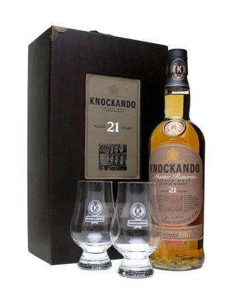 Knockando 1987 21 år gammal Master Reserve 2 Glasses