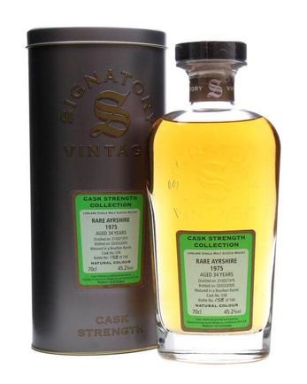 Rare Ayrshire 1975 34 år gammal Cask #558 Signatory Cask Strength Collection