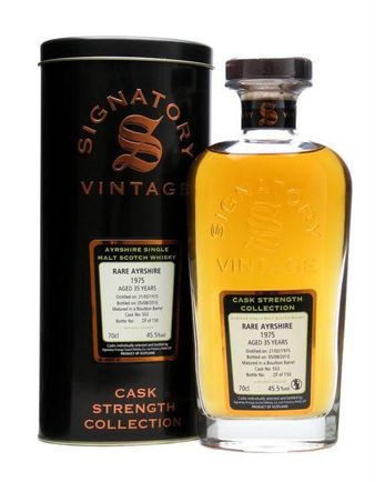 Rare Ayrshire Ladyburn 1975 36 år gammal Cask #563 Signatory Cask Strength Collection