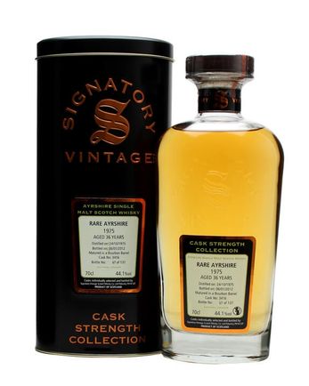 Rare Ayrshire Ladyburn 1975 36 år gammal Cask #3416 Signatory Cask Strength Collection