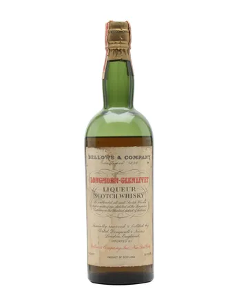 Longmorn Glenlivet 12 år gammal Bellows Bottled 1930s