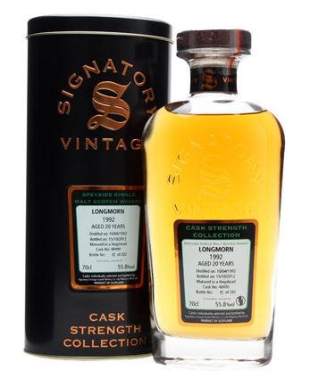 Longmorn 1992 20 år gammal Cask #48490 Signatory Cask Strength Collection