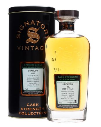 Linkwood 1985 26 år gammal Cask #3888 Signatory Cask Strength Collection