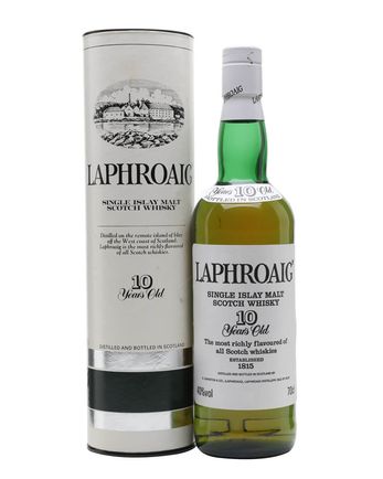 Laphroaig 10 år gammal Bottled 1990s Pre Royal Warrant