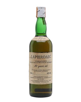 Laphroaig 10 år gammal Unblended Bottled 1980s Cinzano
