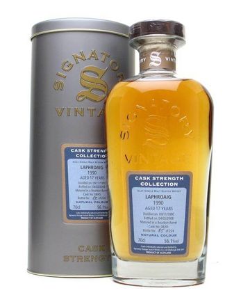 Laphroaig 1990 17 år gammal Signatory Cask Strength Collection