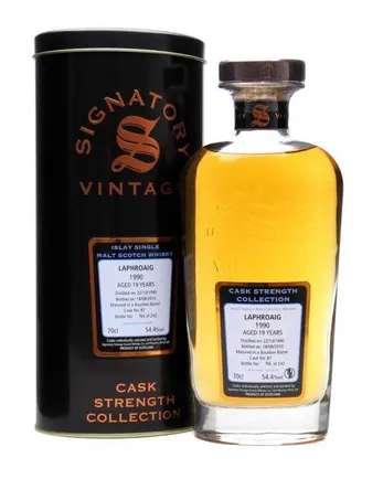 Laphroaig 1990 19 år gammal Cask #87 Signatory Cask Strength Collection