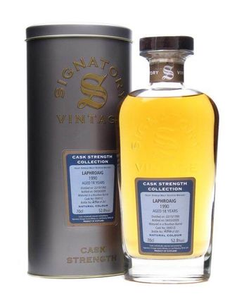 Laphroaig 1990 18 år gammal Signatory Cask Strength Collection