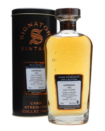 Laphroaig 1995 16 år gammal Cask #47 Signatory Cask Strength Collection