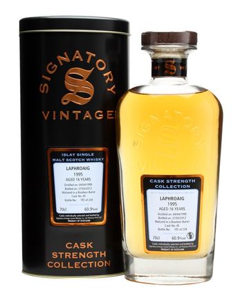 Laphroaig 1995 16 år gammal Cask #45 Signatory Cask Strength Collection