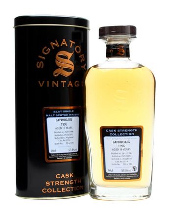 Laphroaig 1996 16 år gammal Cask #8514 Signatory Cask Strength Collection