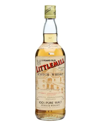 Littlemill 5 år gammal Bottled 1970s Tall