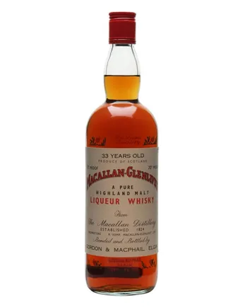 Macallan Glenlivet 33 år gammal Sherry Cask Bottled 1960s Gordon & Macphail