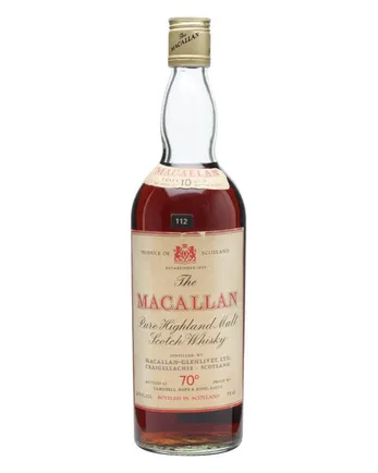 Macallan 10 år gammal Bottled 1960s Campbell Hope King