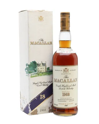 Macallan 1968 18 år gammal Vintage Label