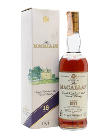 Macallan 1971 18 år gammal Vintage Label