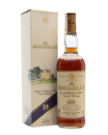 Macallan 1972 18 år gammal Vintage Label Sherry