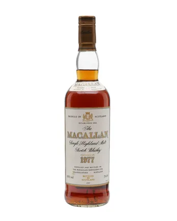 Macallan 1977 18 år gammal Vintage Label