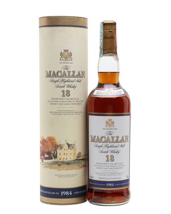 Macallan 1984 18 år gammal Vintage Label