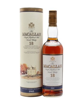 Macallan 1985 18 år gammal Vintage Label