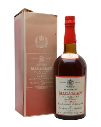 Macallan 25 år gammal Silver Jubilee Large Bottle
