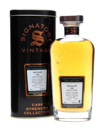 Macallan 1988 22 år gammal Cask #4952 Signatory Cask Strength Collection