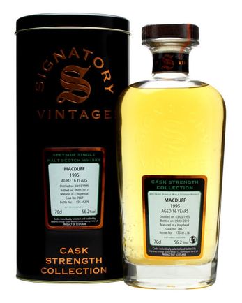 Macduff 1995 16 år gammal Cask #7867 Signatory Cask Strength Collection
