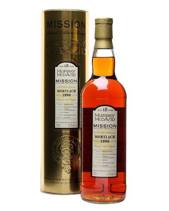 Mortlach 1990 18 år gammal Leroy Vosne Roman e Finished Murray McDavid Mission