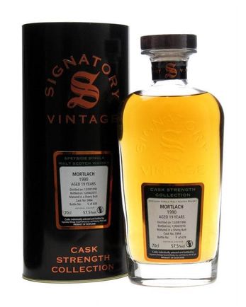 Mortlach 1990 19 år gammal Sherry Butt #5964 Signatory Cask Strength Collection