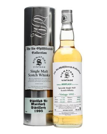Mortlach 1995 17 år gammal Casks #4090+1 Signatory Un-Chillfiltered Collection