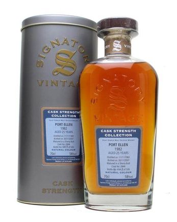 Port Ellen 1982 25 år gammal Sherry Cask Signatory Cask Strength Collection Bottled 2007
