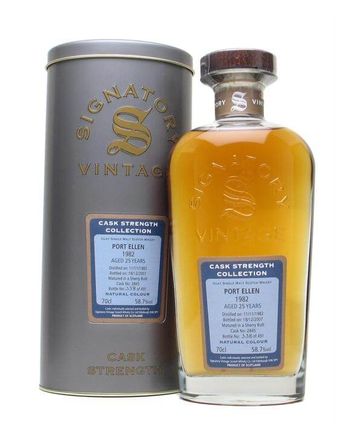 Port Ellen 1982 25 år gammal Sherry Cask Signatory Cask Strength Collection