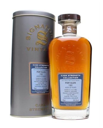 Port Ellen 1982 25 år gammal Sherry Cask Signatory Cask Strength Collection Bottled 2008