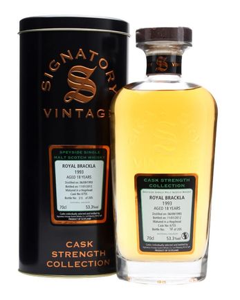 Royal Brackla 1993 18 år gammal Cask #6755 Signatory Cask Strength Collection