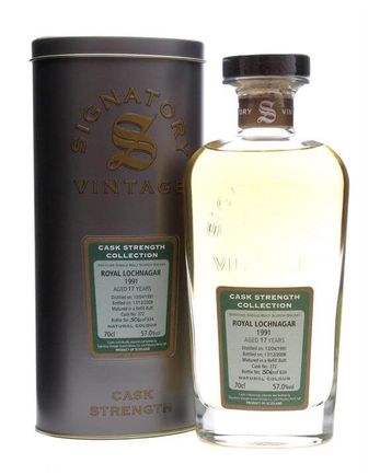 Royal Lochnagar 1991 17 år gammal Signatory Cask Strength Collection