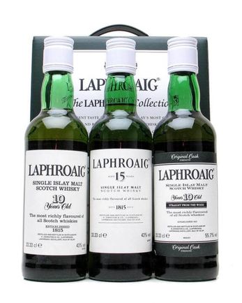 Laphroaig Collection 10 år gammal 15 år gammal 10 år gammal Cask Str 3x33cl