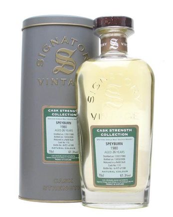 Speyburn 1980 26 år gammal Signatory Cask Strength Collection