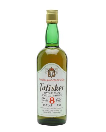 Talisker 8 år gammal DT Label Bottled 1980s