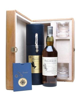 Talisker 25 år gammal Sea Chest Gift Pack 2 Glasses