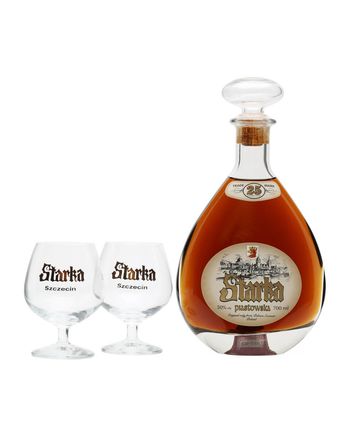 Starka Piastowska 25 år gammal Vodka Glass Pack
