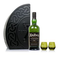 Ardbeg 10 Year Old Quadrant Pack With 2 Shortie Glasses